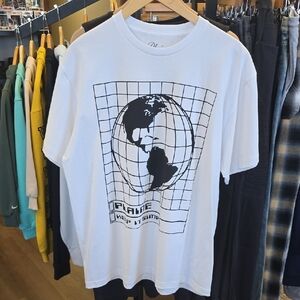 White Globe Graphic Tee